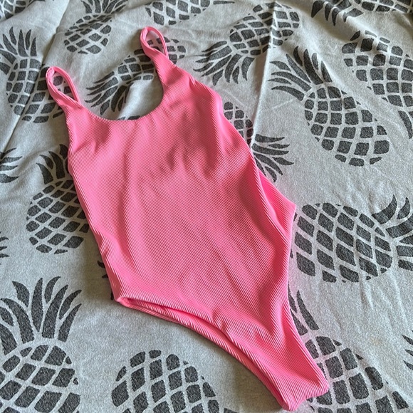 kulani Kini’s Other - COPY - Kulani kini’s one piece ribbed swimsuit on Barbie Pink NWOT